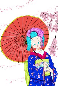 Fanart: Bulma im Kimono
