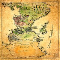 Fanart: Karte des Kontinents Altera (Der König von Kalaß)