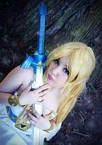 Cosplay-Cover: Prinzessin Zelda [[BOTW-Gebetskleid]]