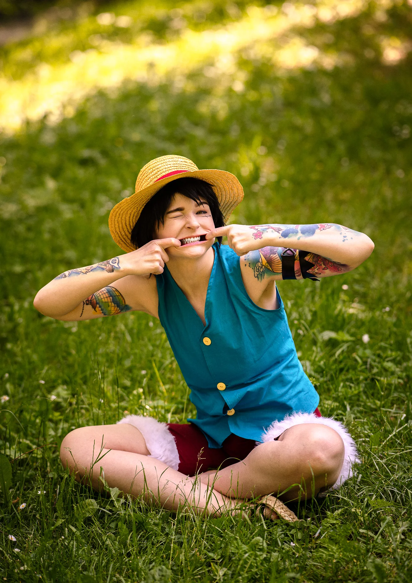 Cosplay-Cover: Monkey D. Luffy (Amazon Lily/Impel Down)
