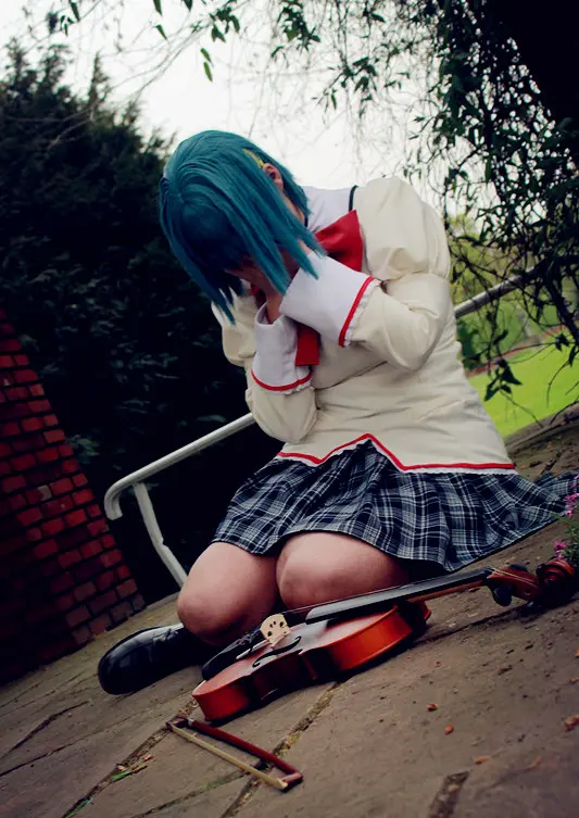 Cosplay-Cover: Sayaka Miki (school uniform)