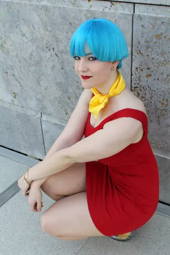 bulma red dress cosplay Dragon Ball GT Bulla Cosplay Costume - Bulma Daughter Red Outfit