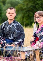 Cosplay-Cover: Yukata (Schwarz/Blau)