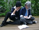 Cosplay-Cover: Takeshi Yamamoto (blaue Schuluniform)