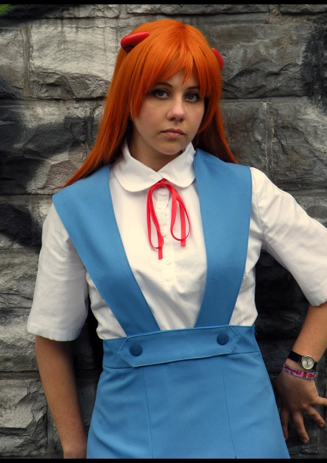 Cosplay-Cover: Asuka Soryu Langley (Schuluniform)