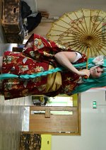 Cosplay-Cover: Hatsune Miku (kurzer Kimono))