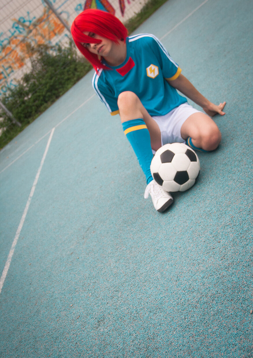 Cosplay-Cover: Hiroto Kiyama (Inazuma Japan Trikot)