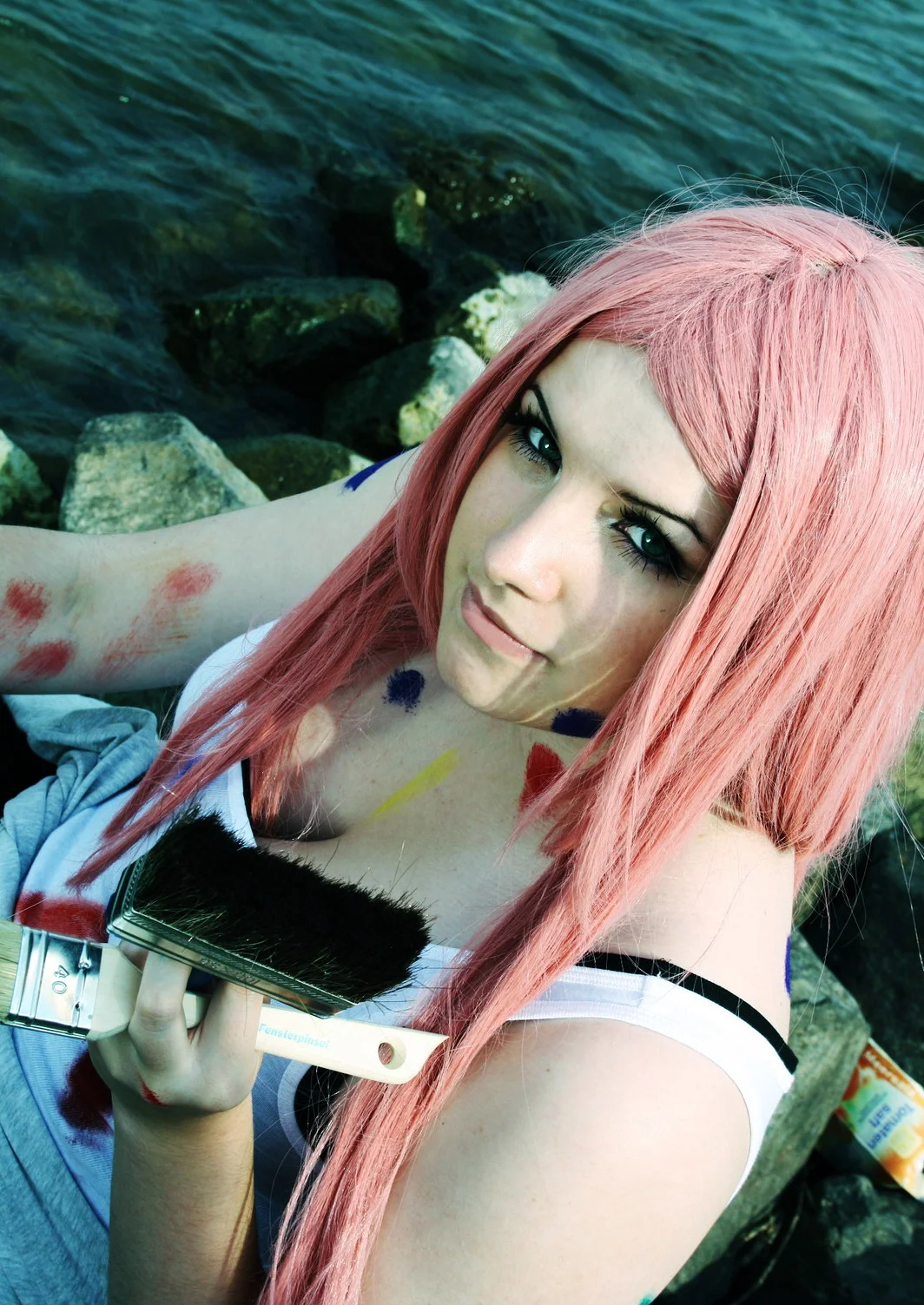 Cosplay-Cover: Bianchi - Klecks Outfit