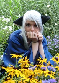 Cosplay-Cover: Kimono catgirl blue-silver