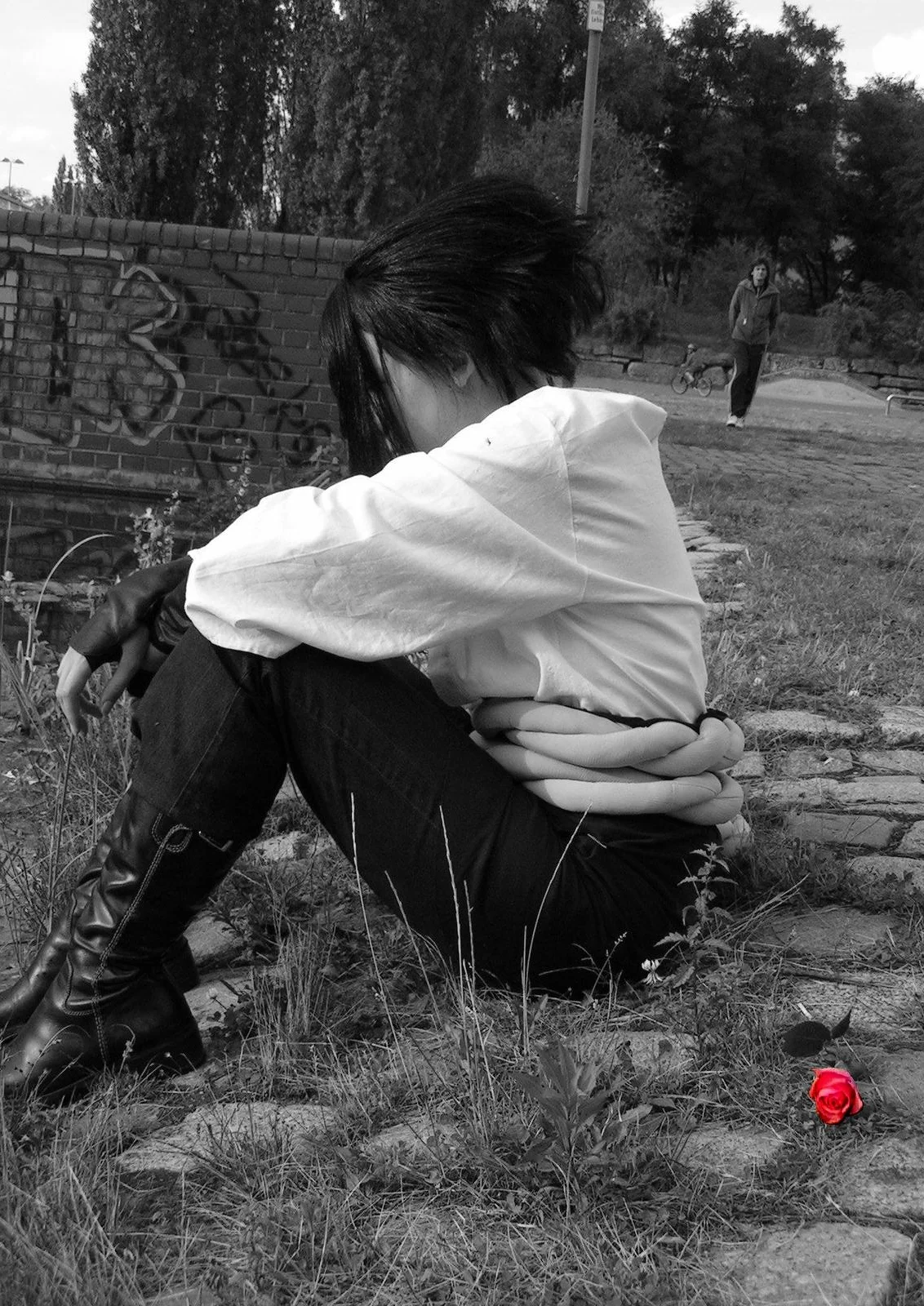 Cosplay-Cover: Sasuke Uchiha (Shippuden 1st Outfit)