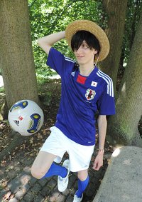 Cosplay-Cover: Monkey D. Ruffy (Japan Fußball-WM 2010 Fanart)