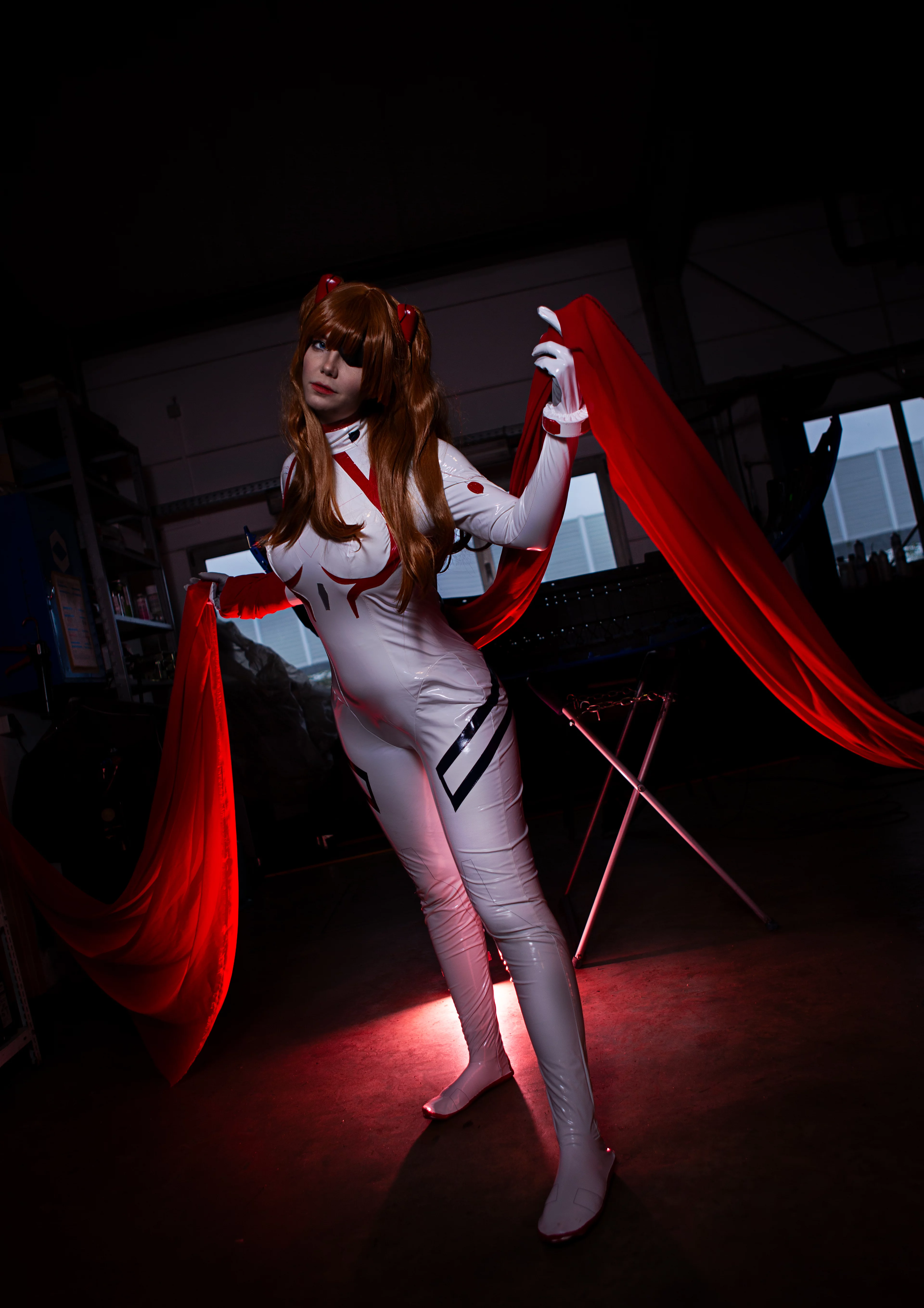 Cosplay-Cover: Asuka Bodysuit weiß