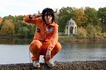 Cosplay-Cover: Lambo Bovino Orange Overall Müllmann