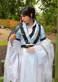 Cosplay-Cover: Blau-Weißes Hanfu-Kleid