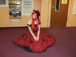 Cosplay-Cover: Grell Sutcliff im red Ballkleid
