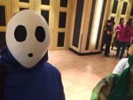 Cosplay-Cover: Shy Guy (Blau)