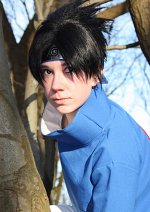 Cosplay-Cover: Uchiha Sasuke (blue Manga-Version)