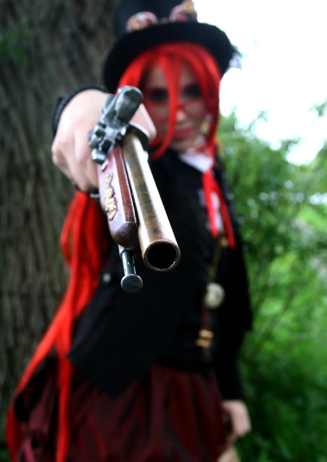 Cosplay-Cover: Grell Sutcliff (Eigenkreation Steampunk)