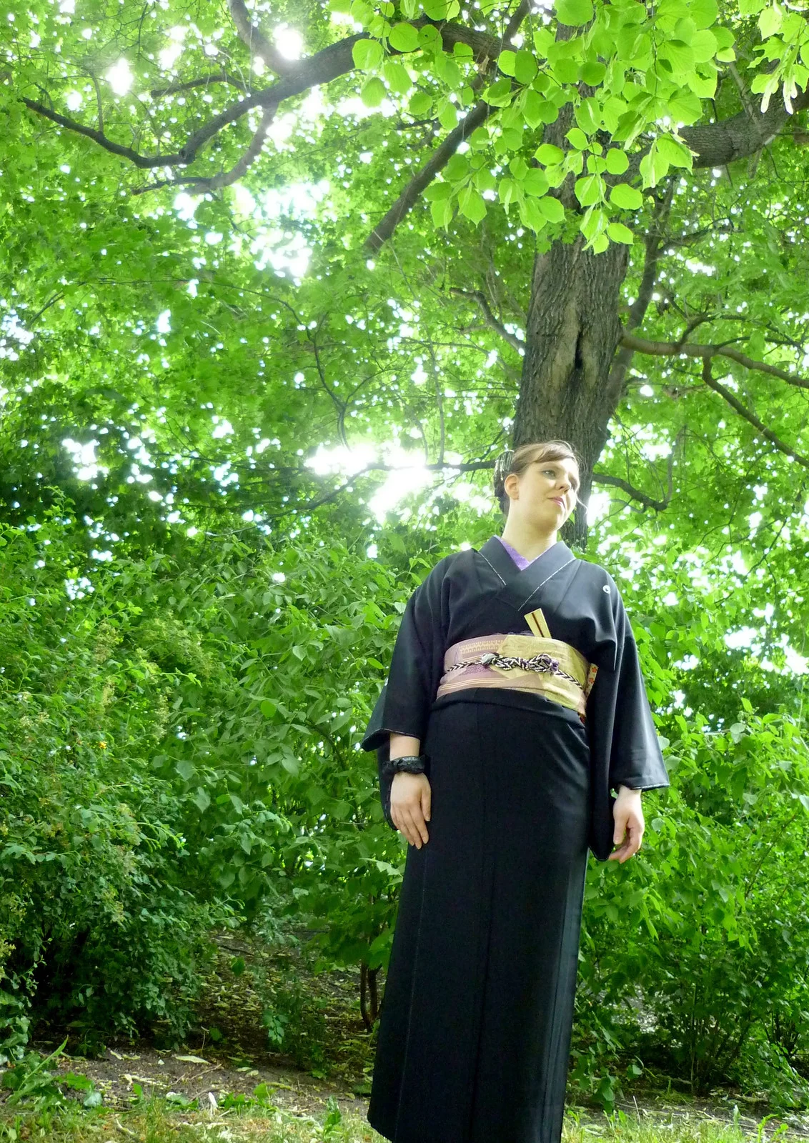 Cosplay-Cover: schwarz-lila Kombo