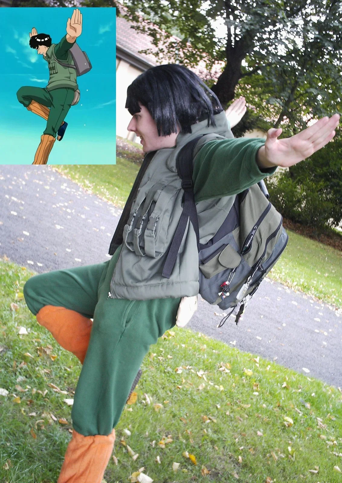 Cosplay-Cover: Gai-sensei [mit Nunchaku und Nin-Kame]
