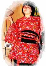 Cosplay-Cover: Blumen-Schmetterlings Kimono