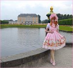 Cosplay-Cover: Fancy Egg High Waist Pinafore JSK (Pink) - Metamor